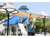 北區「大和公園特色遊戲場」啟用黃偉哲與小朋友開箱體驗「喜鵲造