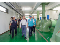 翁縣長前往布袋鎮P2抽水站視察嘉義縣防汛整備情形