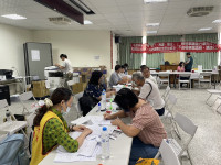 臺南市因應丹娜絲風災成立聯合服務中心教育局人員進駐鹽水協助民